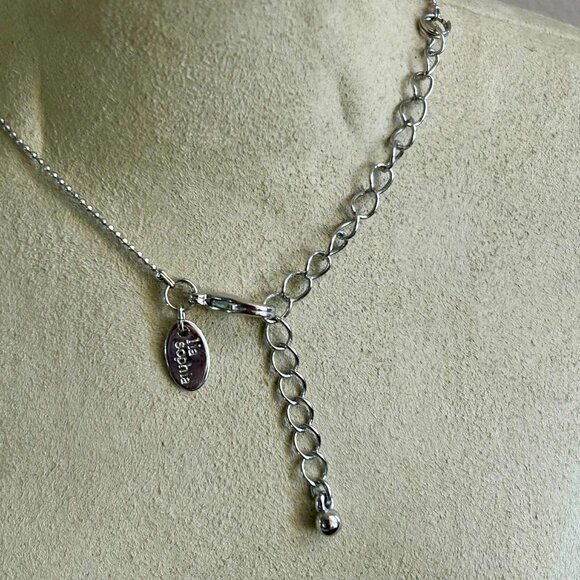 Lia Sophia Cantata Bel Aire Necklace with Clear Stone "Barrel" Pendant - Picture 3 of 3